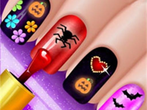 Glow Halloween Nails Game Online