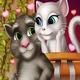 Tom Cat and Angela Kissing